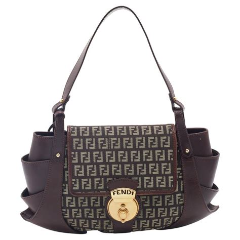 zucchino borsa gently hobo fendi vestiaire|Fendi Brown Zucchino Canvas Borsa Sporty Hobo Bag .